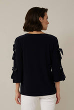 Load image into Gallery viewer, FINAL SALE BELISIMA BOW DETAIL TOP - JOSEPH RIBKOFF 221026