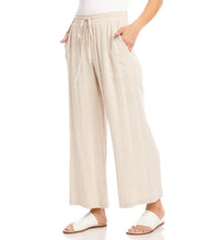 Load image into Gallery viewer, Casual yet polished, these lovely pants are made with a cool and breathable, rich linen blend. A perfect color pant that will literally pair with so many of your favorite tops. Pair this pant with our Sabrina Short Sleeve Linen Blend Draped Jacket in Natural Color for the perfect fashionista look!