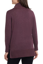 Load image into Gallery viewer, FINAL SALE EDIE EGGPLANT COWL NECK SWEATER - TRIBAL 1160O-133