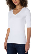 Load image into Gallery viewer, Introducing two tops in one; our Elise reversible rib top that reverses from a scoop neck to a V-neck! That's right, two different looks in one! This fabulous top is extremely lightweight and just perfect for layering under your favorite jacket or cardigan.