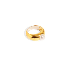 Load image into Gallery viewer, FINAL SALE FRANKIE PEARL GOLD RING - BLING BAR