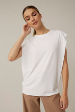 Load image into Gallery viewer, A top that goes with literally everything in your closet, our Wenda white drop sleeve is the perfect style to have on hand for all your needs. The Wenda is an elevated look, not quite a traditional short sleeve and not a tank but a perfect combination of the two. Simple, yet classic, the Wenda looks beautiful worn alone or under a jacket.