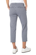Load image into Gallery viewer, FINAL SALE KELSEY KNIT NAVY AND WHITE GINGHAM CROP TROUSER - LIVERPOOL LOS ANGELES