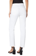 Load image into Gallery viewer, Our Chloe white pull-on jean by Liverpool is the perfect jean to pull on and go! No fuss, no hassle, this jean will easily become one of your favorites. The white color makes this jean easy to dress up or down and goes with infinite tops in your closet.