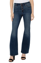 Load image into Gallery viewer, SEEN IN OPRAH QUARTERLY! This fabulous hi-rise bootcut jean in our must-have Missoula wash features an exposed button fly. Slim through the hips and thighs, this jean releases at the knee and leg opening to create the beautiful bootcut shape.