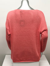 Load image into Gallery viewer, A summer sweater is a must have for those cooler summer nights and days. Our Chelsea knit sweater pairs perfectly with everything from shorts to jeans and everything in between. Very on trend with the word LOVE, this dyed lightweight sweater is as uniquely beautiful as you are.