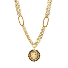 Load image into Gallery viewer, You are fierce and strong and our lion necklace by Tova, is an amazing piece to show off your fierceness. A longer necklace, this piece will last you and never go out of style.