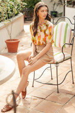 Load image into Gallery viewer, FINAL SALE KRISTA ABSTRACT MULTI COLOR SHORT SLEEVE TOP - THML