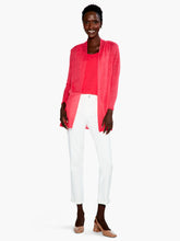 Load image into Gallery viewer, Add a feminine touch to your outfit with this gorgeous pink lightweight cardigan. Its side slits slim and elevate the silhouette while intricate stitch detail across the lower back ensures a flattering and soft drape.