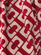 Load image into Gallery viewer, Our Rylee Raspberry Tie Sleeve Top is so versatile. With a raspberry and tan color geometric pattern, you create so many different looks with this lovely top. Pair with tan, white or black bottoms to create a dressier look or wear with jeans for a more casual look.