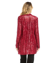 Load image into Gallery viewer, Be event ready with this light-catching sequin duster. Sparkle and sophistication provide evening allure to this jacket. Pair it with black slacks for a polished evening look.