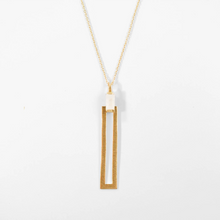 Load image into Gallery viewer, NATALIE LONG GEOMETRIC MOONSTONE PENDANT NECKLACE - JOYA