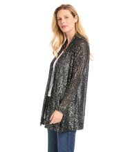 Load image into Gallery viewer, Be event ready with this light-catching sequin duster. Sparkle and sophistication provide evening allure to this jacket. Pair it with black slacks for a polished evening look.