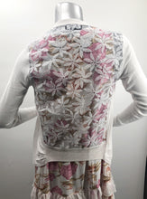 Load image into Gallery viewer, SKYLAR SHEER WHITE FLORAL LONG SLEEVE CARDIGAN - PAPILLON