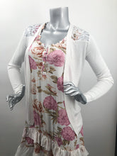 Load image into Gallery viewer, SKYLAR SHEER WHITE FLORAL LONG SLEEVE CARDIGAN - PAPILLON