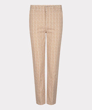 Load image into Gallery viewer, Our Skylar stretch block pants in sand color are simply darling. These pants are designed with side and buttoned back pockets and belt loops, while the block print creates a classic look.