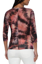 Load image into Gallery viewer, This long sleeve mesh crew neck knit top is the perfect addition to your wardrobe! Our Tie Dye print is softened with painterly brushstrokes. Featuring a unique mesh that isn't see-through making this an amazing and flattering statement piece!