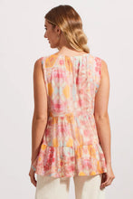 Load image into Gallery viewer, A lively pattern can instantly dress up any outfit and that's exactly why you'll want to add this tiered mesh top to your wardrobe. The vibrant selection of print pops with personality even when layered underneath your favorite cardigan or jacket. We're loving the lightweight mesh fabric embedded with plenty of stretch, and the tiered design that adds extra swing to the already flowy fit. This is one piece you'll keep in your closet all year round.