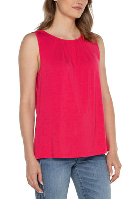 This elevated sleeveless top can be worn alone or under your favorite blazer or jacket. Elegant and classy with a versatile and minimalist silhouette.