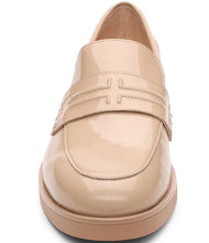 Load image into Gallery viewer, Experience the elegance of these nude leather loafers. Their soft, sleek leather texture ensures lasting durability and a polished look that seamlessly enhances any wardrobe.
