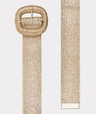 The EsQualo Belt is an elasticated coated belt available in a gold woven design. It is adjustable and can be worn with a waist between 31.5-35.4 inches. You can adjust the belt to fit even more snugly by choosing where the buckle's pin goes through. Our Berrit allows for stretch.