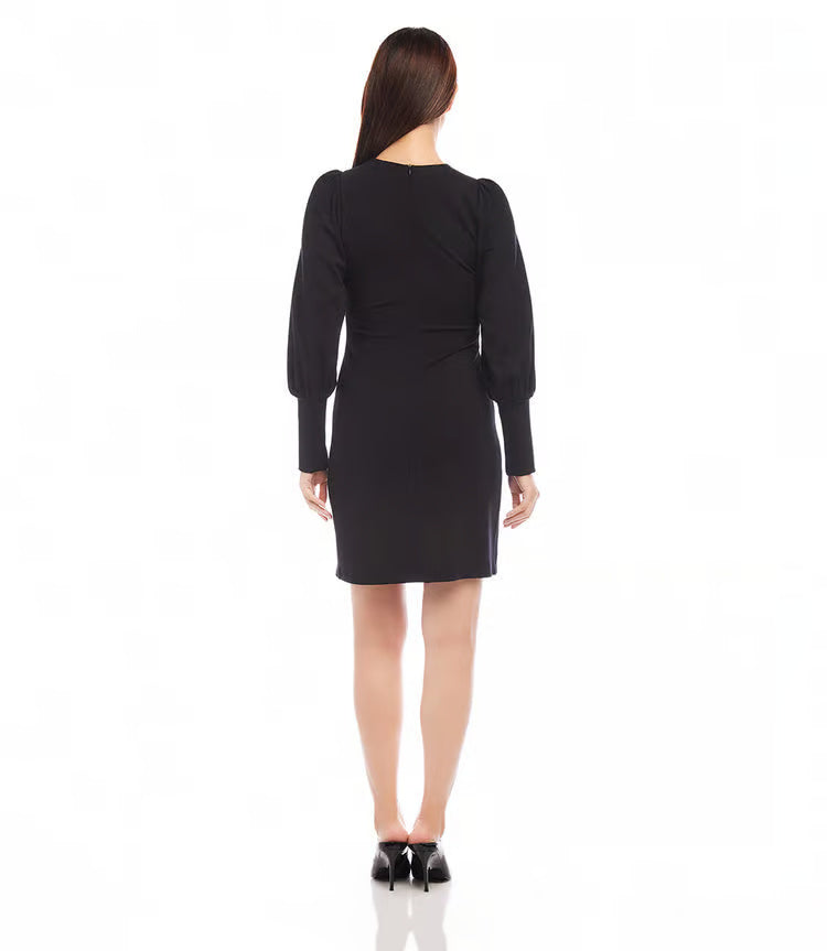 Karen Kane Women's Bishop Sleeve Dress, Black, Small
