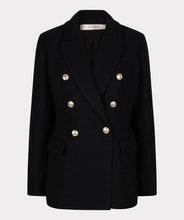 Load image into Gallery viewer, Final Sale Beda Black Boucle Blazer with Gold Buttons - EsQualo Style F2317520
