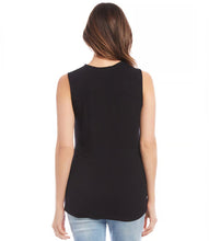 Load image into Gallery viewer, Seamlessly transition from day to night in this versatile, wrinkle-free top that features a carefully placed side drape detail that creates a sculpted effect to complement your natural shape. The luxurious blend of rayon and spandex not only feels incredibly soft against your skin but also provides a flattering stretch that enhances your silhouette.
