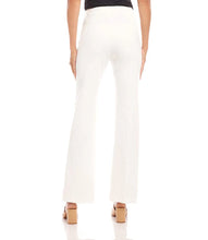 Load image into Gallery viewer, Model wearing off-white pants, black top and tan heeled sandals against a white background.
