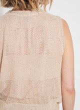 Load image into Gallery viewer, Add a touch of shimmer to your summer wardrobe with the Bria Sequined V-Neck Shell by Lysse. This sleeveless stunner features a flattering V-neckline and a relaxed silhouette that drapes beautifully over the body. Delicate sequins catch the light with every movement, offering just the right amount of sparkle for day-to-night styling.
