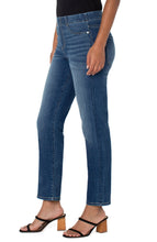 Load image into Gallery viewer, Our Chloe Slim has superb stretch and recovery from our Love by Liverpool Collection!  No fuss...Pull-on and go!    This modern eco jean was designed using new laser techniques and processes that gives the &quot;Liverpool Look&quot; and uses a fraction of our natural resources.  Color- Westchester. 29&quot; Inseam. Pull-on design. Hi-rise. Set-in waistband. Faux front pockets; functional back pockets
