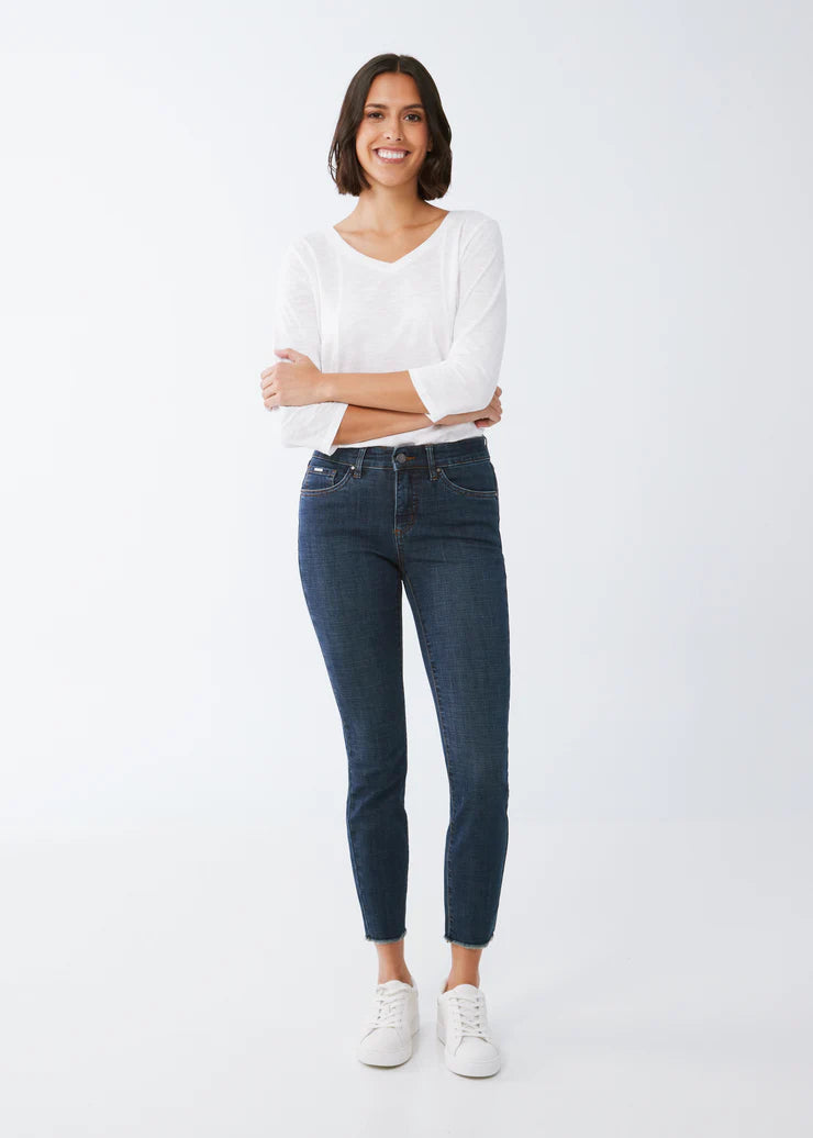 FDJ French Dressing Christina Slim Ankle Jean 5320809-DKBLU Dark Blue 6