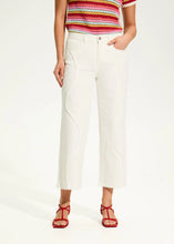 Load image into Gallery viewer, Our Christina is a wide-leg cropped style and features piped stitching details on the front, adding a retro-inspired touch to their design. Crafted for both comfort and style, they are perfect for creating bold, effortless looks.
