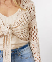 Load image into Gallery viewer, Amazing detailing on our Noella crochet bolero will take any top to a whole new level!  Sure to receive compliments, you won&#39;t see yourself coming or going when you wear this gorgeous piece over any tank, long sleeve or tee.  A lightweight bolero our Noella is a perfect style for all seasons!
