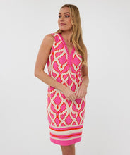 Load image into Gallery viewer, The EsQualo Danna Dress Beads Disco Spark, is a stunning dress designed to bring elegance and sparkle to your wardrobe. Featuring intricate bead embellishments at the neckline, this dress is perfect for special occasions or adding a touch of glamour to everyday wear.
