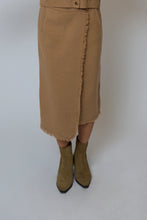 Load image into Gallery viewer, Tan skirt and boots against a white background.
