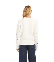 Load image into Gallery viewer, Ellery Embroidered Daisy Crewneck Sweater in Off-White - Karen Kane 1L89425
