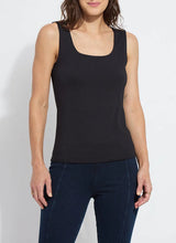 Load image into Gallery viewer, Constructed from COOL-FRESH™ ECO Jersey, the Evie Scoop Neck Tank features a wide, modern strap and a U-shape neckline, providing full coverage while keeping you cool and dry. Its double-self front and single layer back ensure opacity, and its sustainable design using recycled plastic bottle fibers makes it a conscious choice. Wear this versatile piece with jeans, shorts, or skirts for a stylish everyday look.
