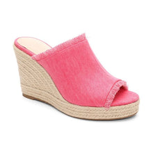 Load image into Gallery viewer, Hollywood Pink Punch Espadrille Wedge Sandals - Liverpool Los Angeles 754038
