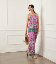 Load image into Gallery viewer, Refresh your wardrobe with the Kira Keyhole Tank by Karen Kane—a perfect blend of vibrant style and effortless comfort. Featuring a subtle keyhole neckline, sleeveless design, and soft breathable fabric, this versatile tank, in a striking color print, is ideal for layering or wearing solo.
