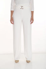Load image into Gallery viewer, White pants with a gold belt buckle against a white background.
