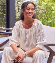 Load image into Gallery viewer, Experience the comfort of breathable cotton voile against your skin while exploring or embracing festival vibes. Every detail captures the bohemian spirit, from the relaxed silhouette to the elegant lace insets that add a romantic touch to your look.
