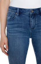 Load image into Gallery viewer, The Lucy Bootcut in Vandever features a let-down hem to give you vintage qualities while still keeping comfort in mind. Slim through the hips and thighs, this slimming denim releases at the knee and leg opening to create the beautiful bootcut shape. Everyone loves Lucy...   Color- Vandever. 32&quot; Inseam. Mid-rise. Let down hem. 5-pocket styling details. Set-in waistband with belt loops. Zip-fly with single logo button closure. Fabric -63% Cotton. 21% Lyocell. 14% Polyester. 2% Elastane.
