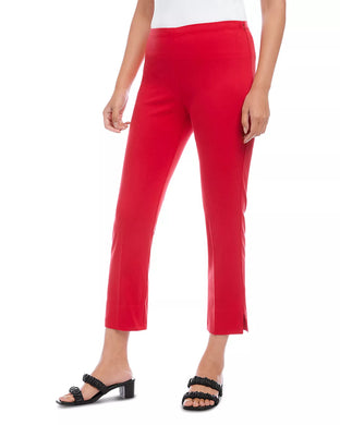 Every wardrobe needs a fabulous red pant, and our Rebecca red capri pant by Karen Kane is the perfect pant to add to your spring/summer collection.  Pair with a white or black top and a pair of sandals for a fashionable look. 
