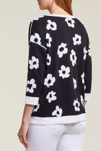 Load image into Gallery viewer, Enhance your style with the versatile Rosalie Reversible Three Quarter Sleeve Crew Neck Sweater by Tribal. This unique sweater features a reversible design, allowing you to effortlessly switch up your look. The three-quarter sleeves and crew neck offer a classic and comfortable fit, perfect for any occasion.
