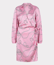 Load image into Gallery viewer, Witta Wrap Dress Pink with Rope Print - EsQualo SP2314008
