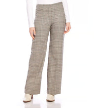 Load image into Gallery viewer, The Shelby Sequin Plaid Pants by Karen Kane are crafted from woven material and adorned with stunning embroidered sequins that glimmer in the light. Ideal for both work and a night out, these pants exude sophistication and a touch of dazzle to elevate any ensemble.
