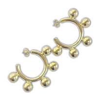 Load image into Gallery viewer, Shirlina Shiny 18K Gold Plated Augusta Hoops - Sheila Fajl
