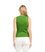 Load image into Gallery viewer, A versatile essential for every season, the Skylee Sleeveless Ribbed Sweater Tank by Karen Kane offers a chic, fitted silhouette with a ribbed knit texture. Designed for effortless layering or standalone wear, this lightweight sweater tank is perfect for casual and polished looks alike. Ideal for pairing with high-waisted jeans, skirts, or layering under blazers, this timeless sleeveless sweater tank is a must-have for effortless style.
