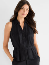 Load image into Gallery viewer, Woman wearing a sleeveless black top and black pants against a white background.
